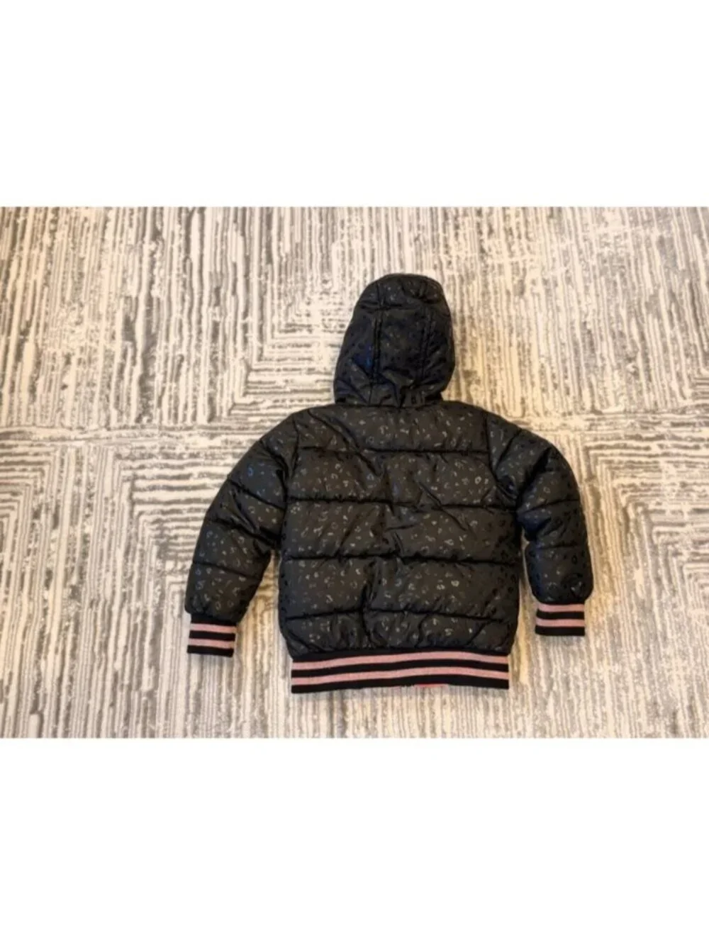 Limited Too girls size 4T black leopard Winter puffer coat